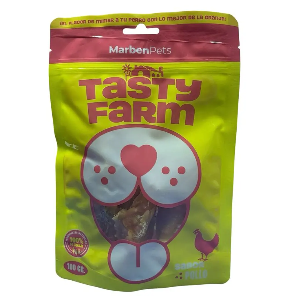 Snack Para Perro Pechugas De Pollo- Tasty Farm 100gr--VENCIMIENTO OCTUBRE 2026-- 1