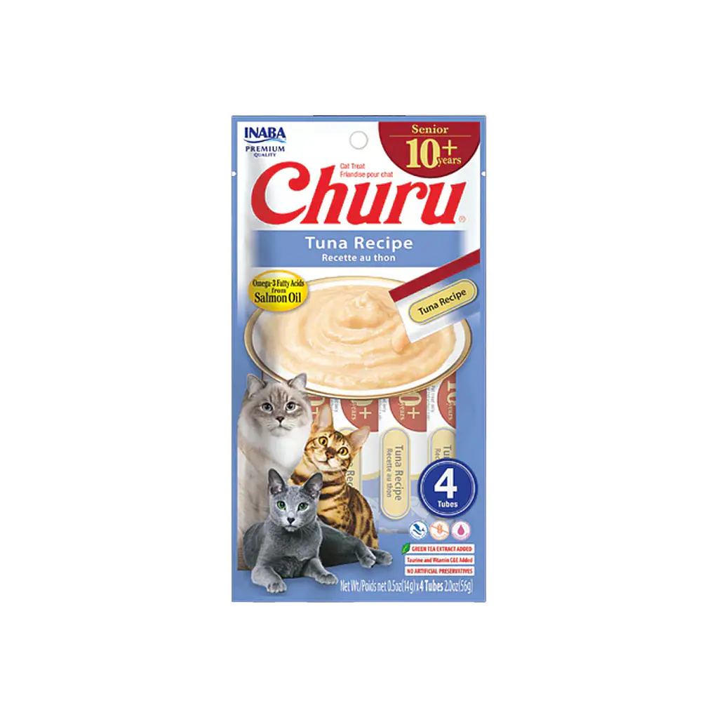 Churu Para Gato Senior 10+ Sabor Atun 4 Tubos-56gr 1