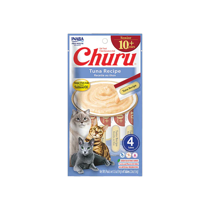 Churu Para Gato Senior 10+ Sabor Atun 4 Tubos-56gr 1