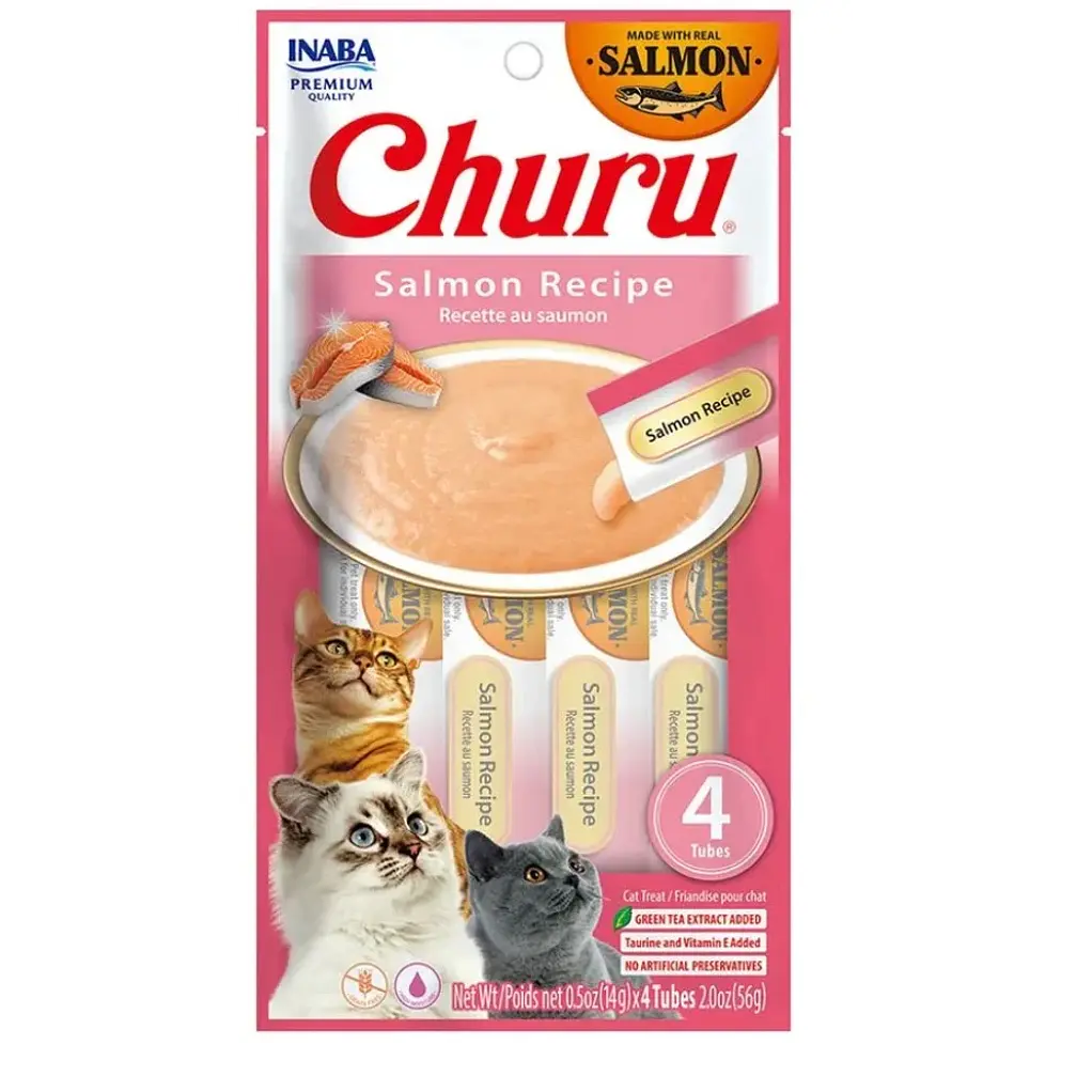 Churu Para Gato Salmón 4 Tubos Snack 56gr 1
