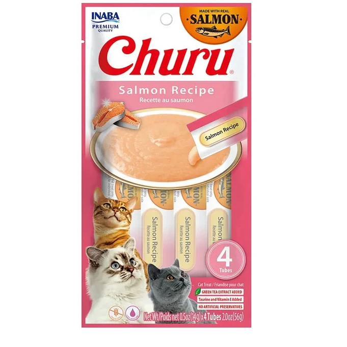 Churu Para Gato Salmón 4 Tubos Snack 56gr 1