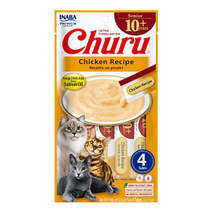 Churu Para Gato Senior 10+ Sabor Pollo 56gr- 4 Tubos