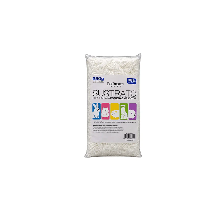 Sustrato de Papel -- Pets Dream Soft 650g-- Hamster Erizos Conejo  1