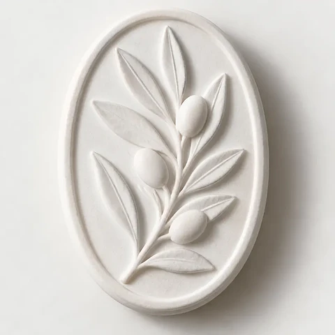 Medalhão Botânico — folha de oliveira