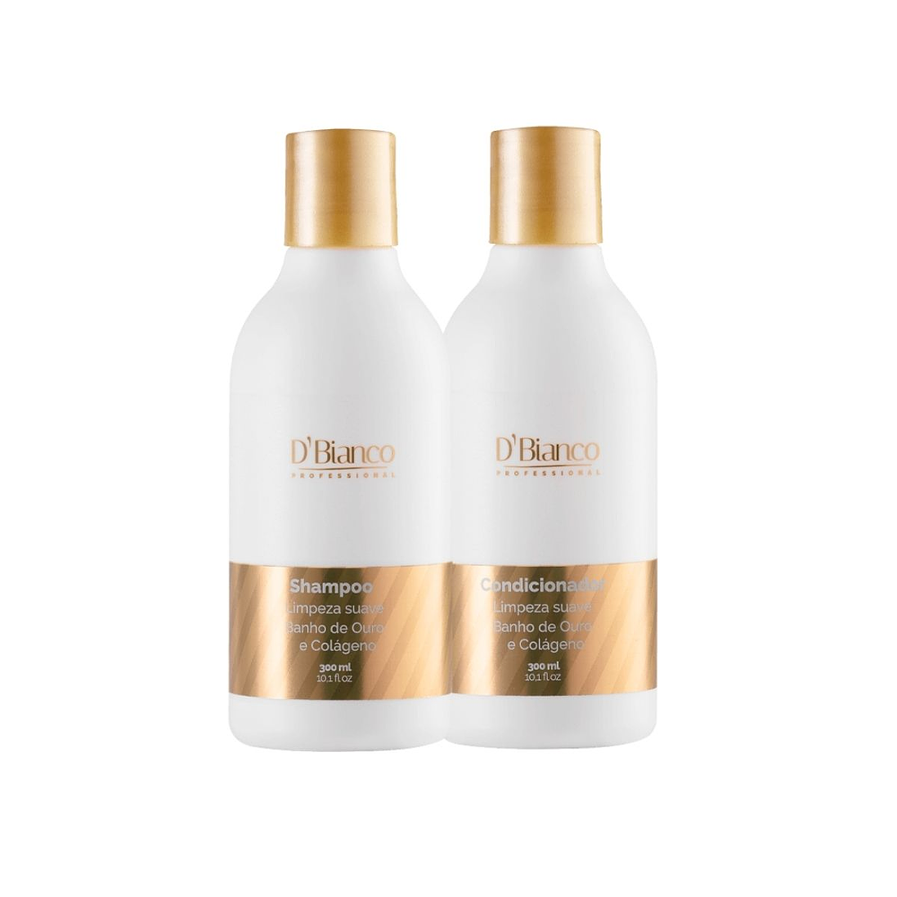 Set Shampoo + Acondicionador Baño de Oro 300 Ml