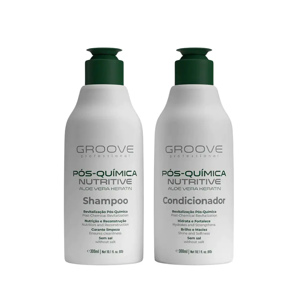 Set Shampoo + Acondicionador Post Química Aloe Vera Keratin 300 Ml