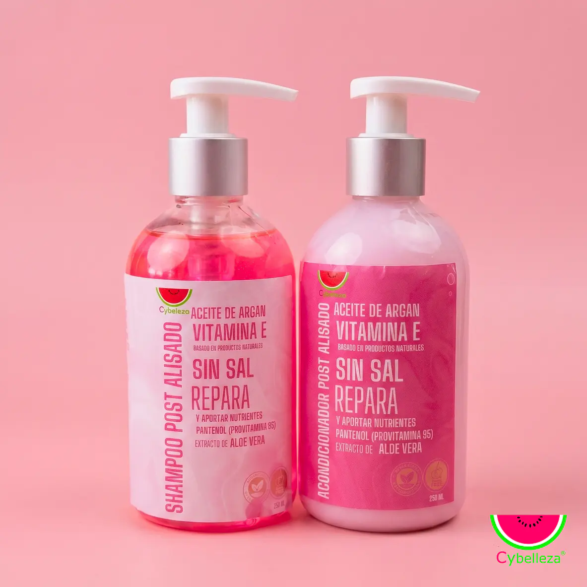 Shampoo y Acondicionador Post Alisado Cybelleza  1