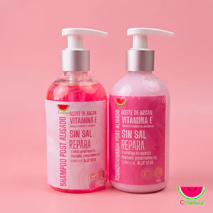 Shampoo y Acondicionador Post Alisado Cybelleza 