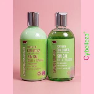 Shampo y acond de Ortiga Anticaida Cybelleza  