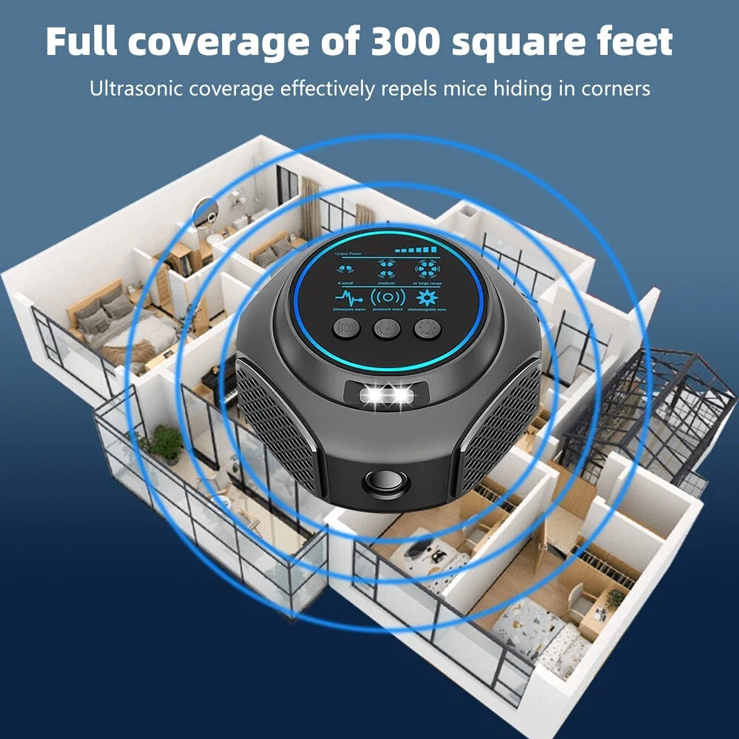 Repelente Ultrasonido Ratones Insectos Arañas 360 2
