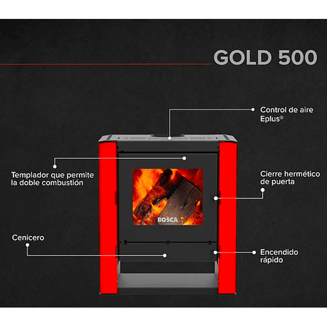 Calefactor Gold 500 - Rojo