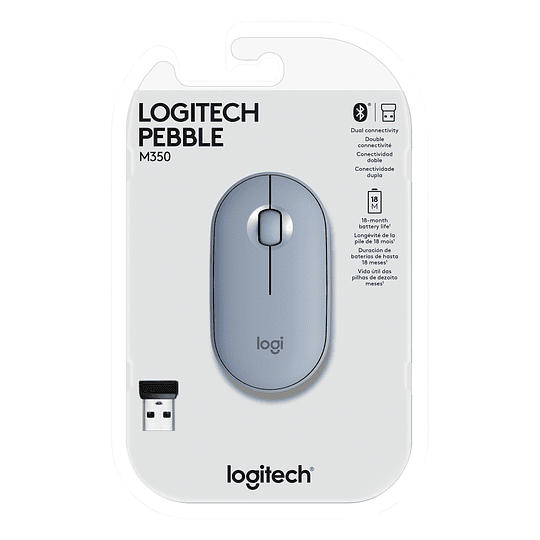 Mouse Inalambrico Logitech pebble M350 BLUE