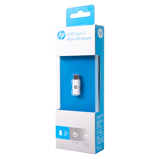 Adaptador Dongle HP, Micro USB Hembra a USB-C Macho