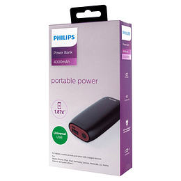 POWER BANK PHILIPS 4000 mAH DLP1705CB