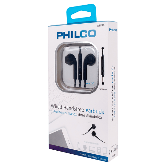 AUDIFONO D40 MANOS LIBRES NEGRO PHILCO