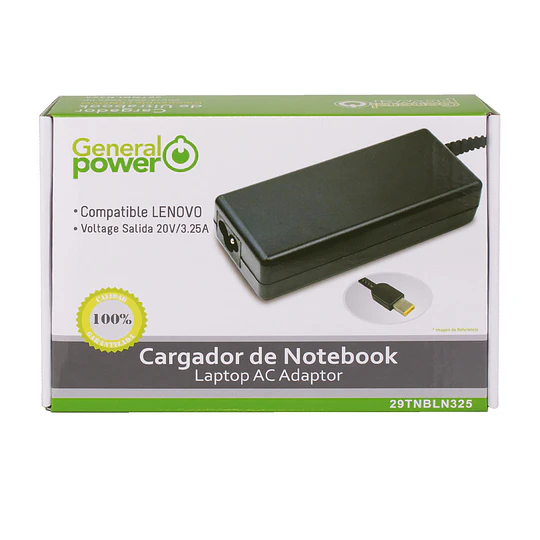 CARGADOR ULTRABOOK 20V / 3.25A LENOVO TIPO USB