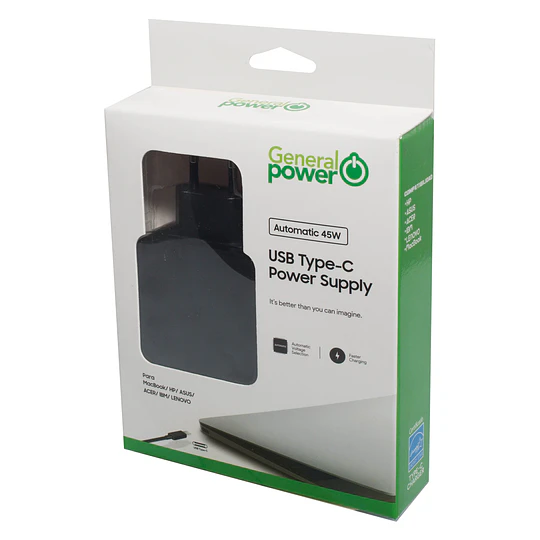 CARGADOR TIPO C UNIVERSAL 45W. (MACBOOK)