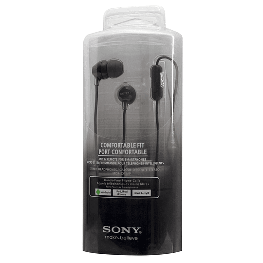 AUDIFONO SONY IN EAR MDR-EX15AP NEGRO