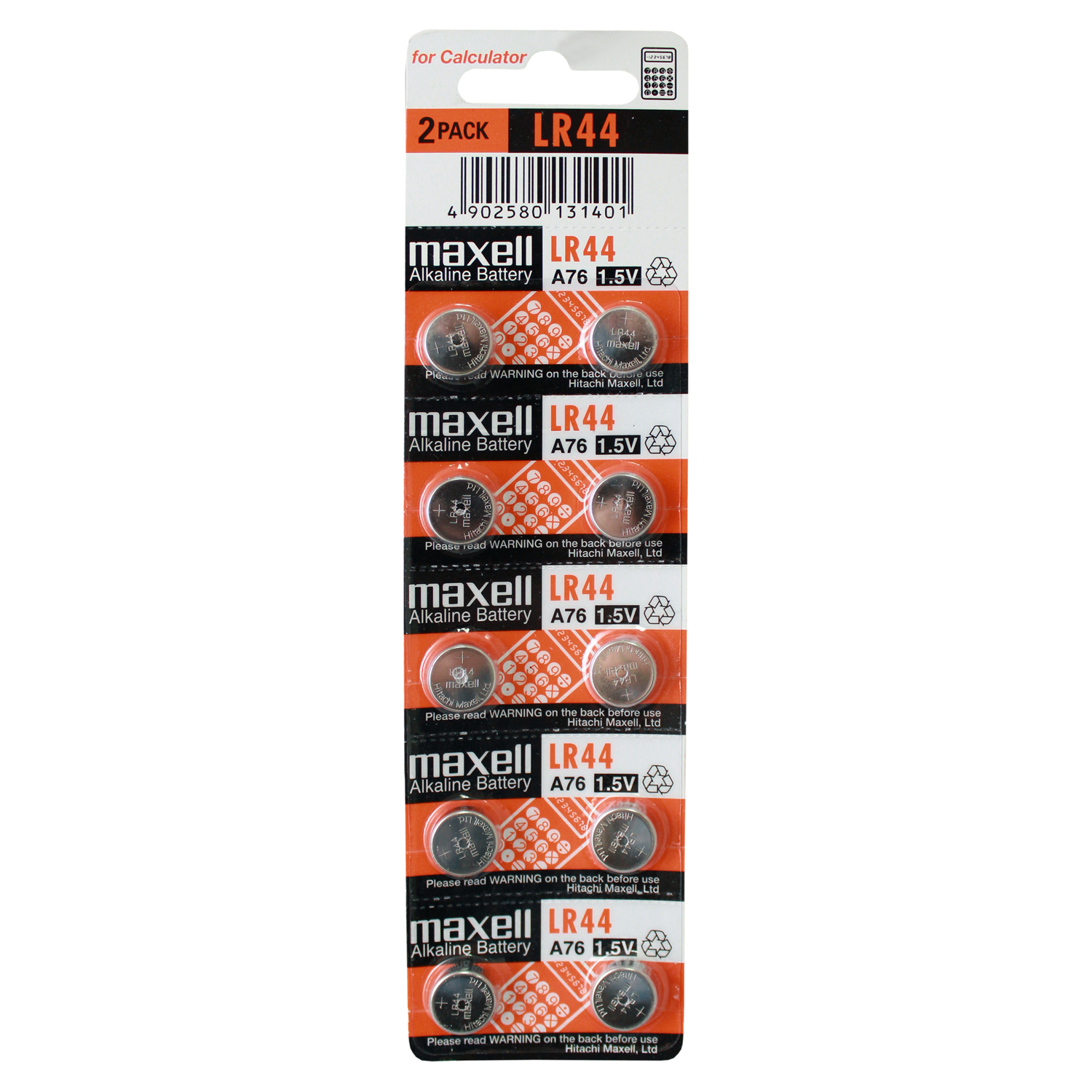 MAXELL PILA ALCALINA LR44 A76 1.5 V. MAXELL