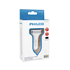 CARGADOR AUTO DOBLE USB CON PANT LED PHILCO