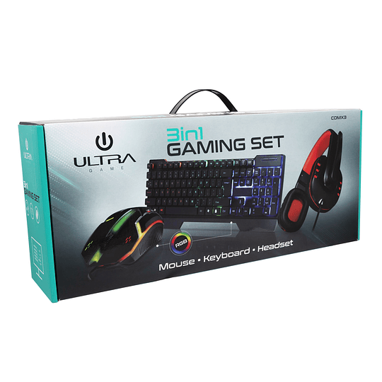 Kit Gamer Ultra Mouse + Teclado+ Audífono X3 Rgb 3en1