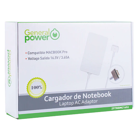 CARGADOR MACBOOK AIR 16.5V 3.65A 60W MAGSAFE 2