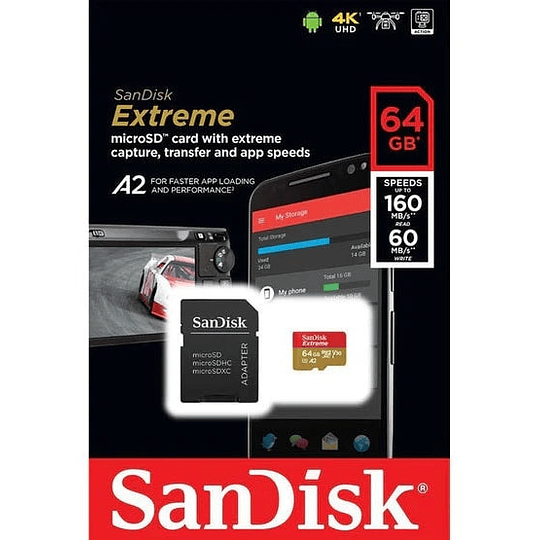 MICRO SD EXTREME SANDISK 64 GB
