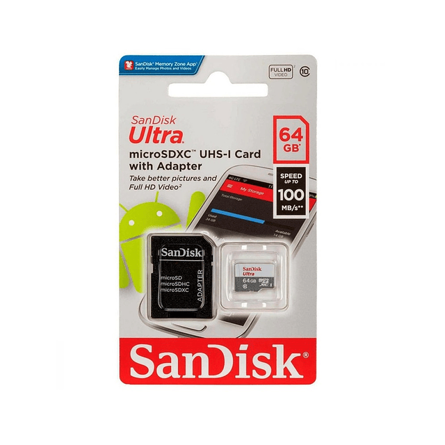 MEMORIA MICRO-SD SANDISK 64GB CLAS.10 - ULTRA