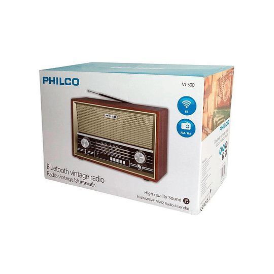 RADIO VINTAGE BLUETOOTH PHILCO VT500