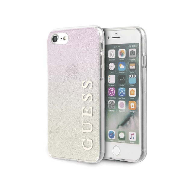Carcasa Guess compatible con iPhone 7/8, DORADA-ROSADA 