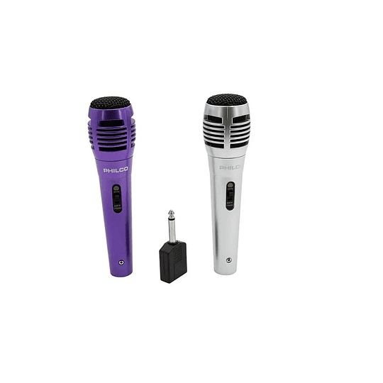 SET MICROFONOS KARAOKE CON CABLE PLUG 6.3