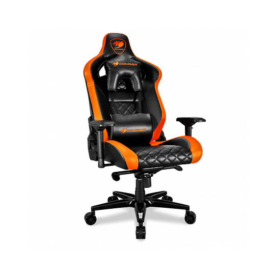 SILLA PROFESIONAL COUGAR  ARMOR TITAN PRO BLAK ORANGE 160 KG