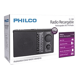 Radio Recargable Philco Ic-18r Usb/sd/am/fm Oferta Express