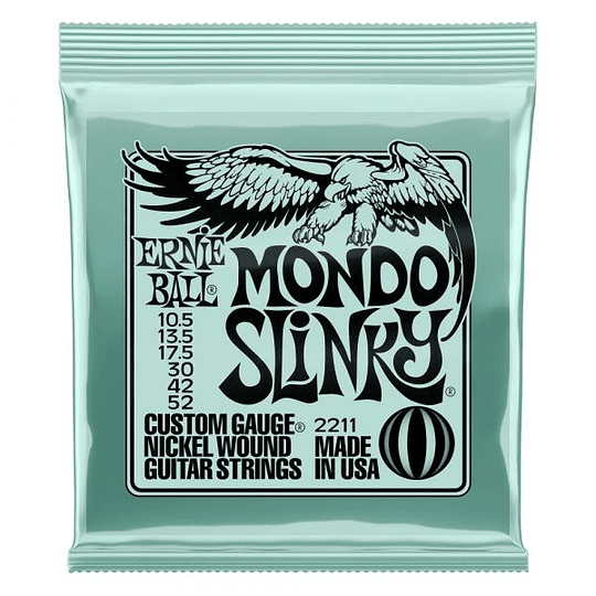 Cuerdas Guitarra Eléctrica Ernie Ball Mondo Slinky, 10.5 - 52