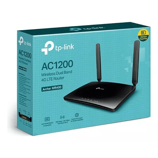 ROUTER 4G LTE  INALÁMBRICO DE DOBLE  BANDA AC1200 ARCHER  MR400