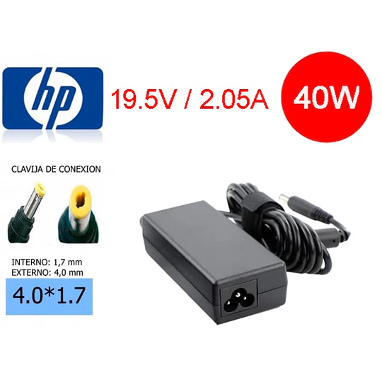 Cargador Notebook 19.5V 2.05A/ 4,0*1,7mm HP