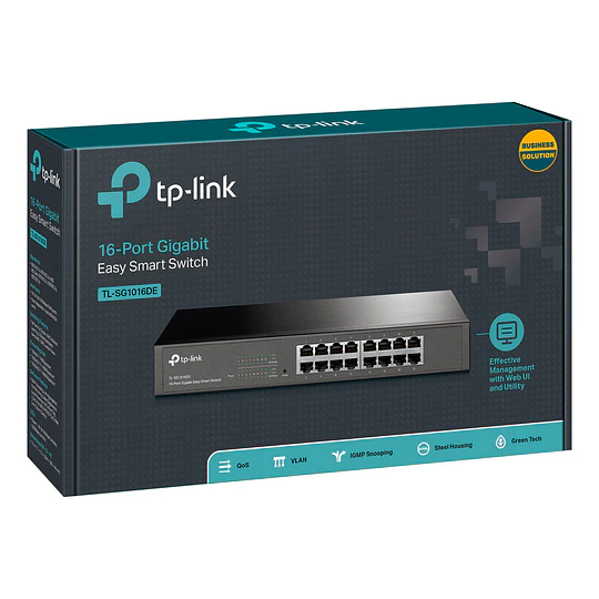 SWITCH TL-SG1016DE 16-PORT GIGABIT EASY SMART TPLINK 