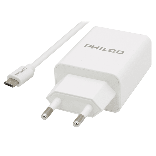 CARG. DE PARED QUALCOM 3.0 A C/CABLE MICRO QC620 BLANCO PHILCO