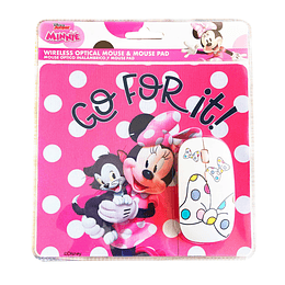 76410-NOC KIT MOUSE INALAMBRICO Y MOUSE PAD MINNIE 1 MONSTER