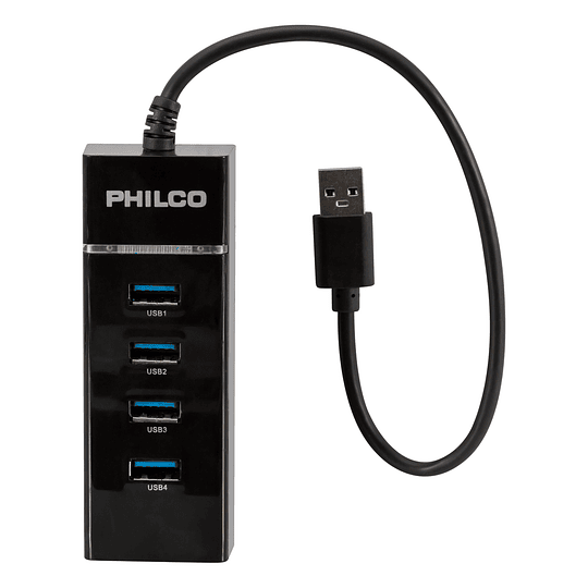 HUB USB 3.0 4 PUERTOS CON LUZ PHILCO