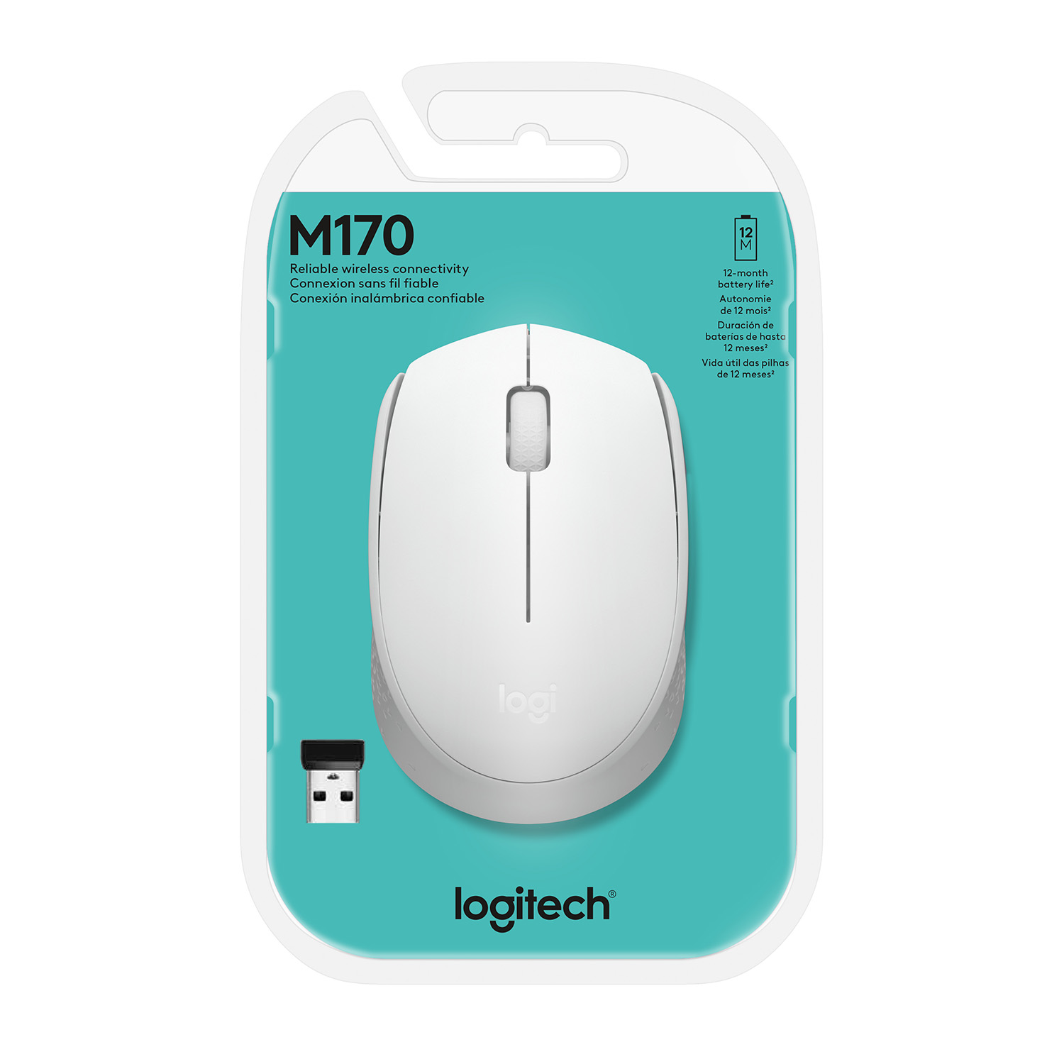910-006864 MOUSE M170  WHITE LOGITECH