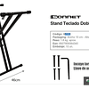 Atril Stand Para Teclados Musicales Doble 8434 Negro SONNET