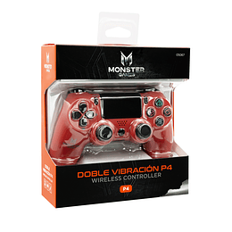 JOYSTICK PS4 BLUETOOTH ROJO MONSTER