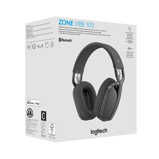 981-001214 ZONE VIBE 100 - GRAPHITE LOGITECH