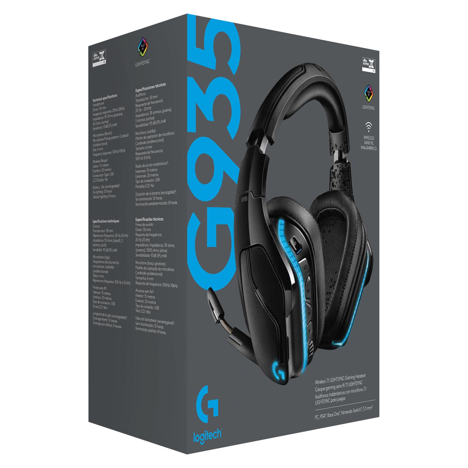 Audífonos Logitech G935 RGB Lightsync Gaming Headset 7.1
