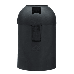 Porta Lamparas E27 Simple 250v 10a Negro Philco