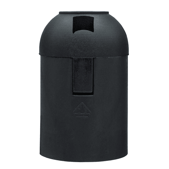 Porta Lamparas E27 Simple 250v 10a Negro Philco