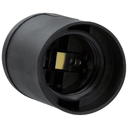 Porta Lamparas E27 Simple 250v 10a Negro Philco