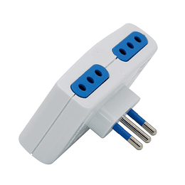 ENCHUFE CUADRUPLE 2P + T 10A 250V BLANCO PHILCO