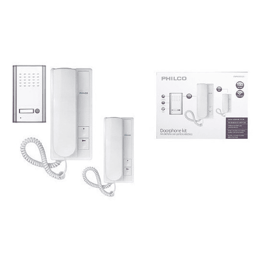 PORTERO ELECTRICO 2 CITOFONOS FRENTE METALICO PR-20 PHILCO